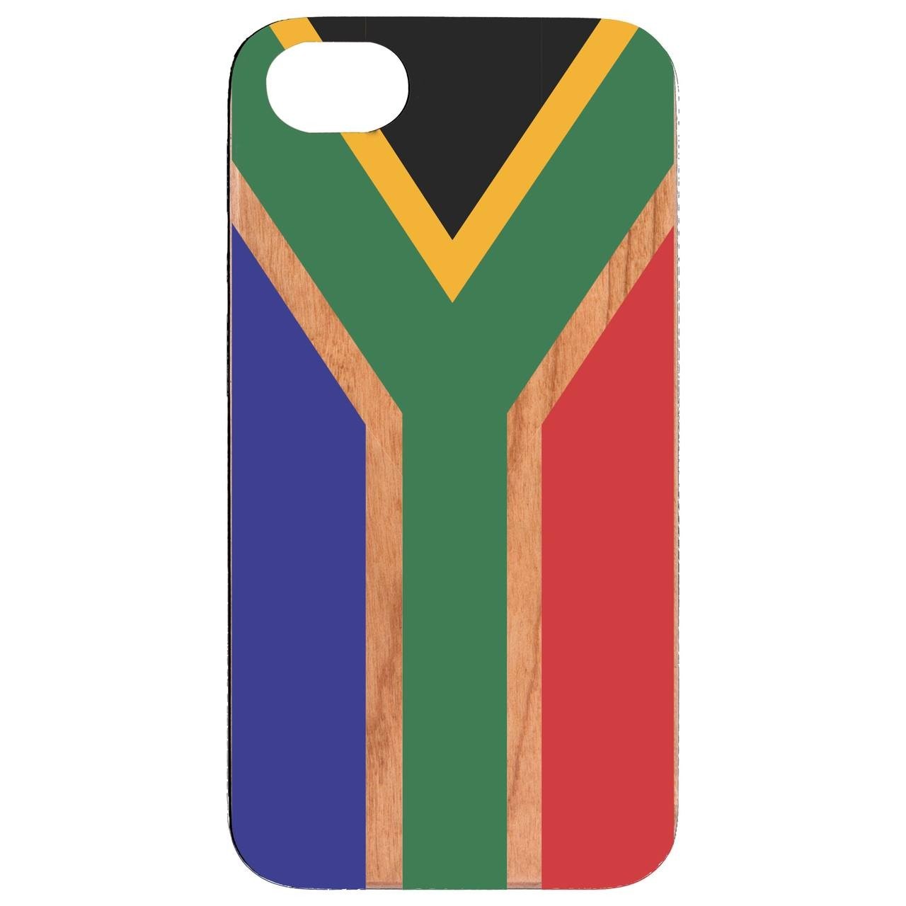 Flag South Africa - UV Color Printed - Wooden Phone Case