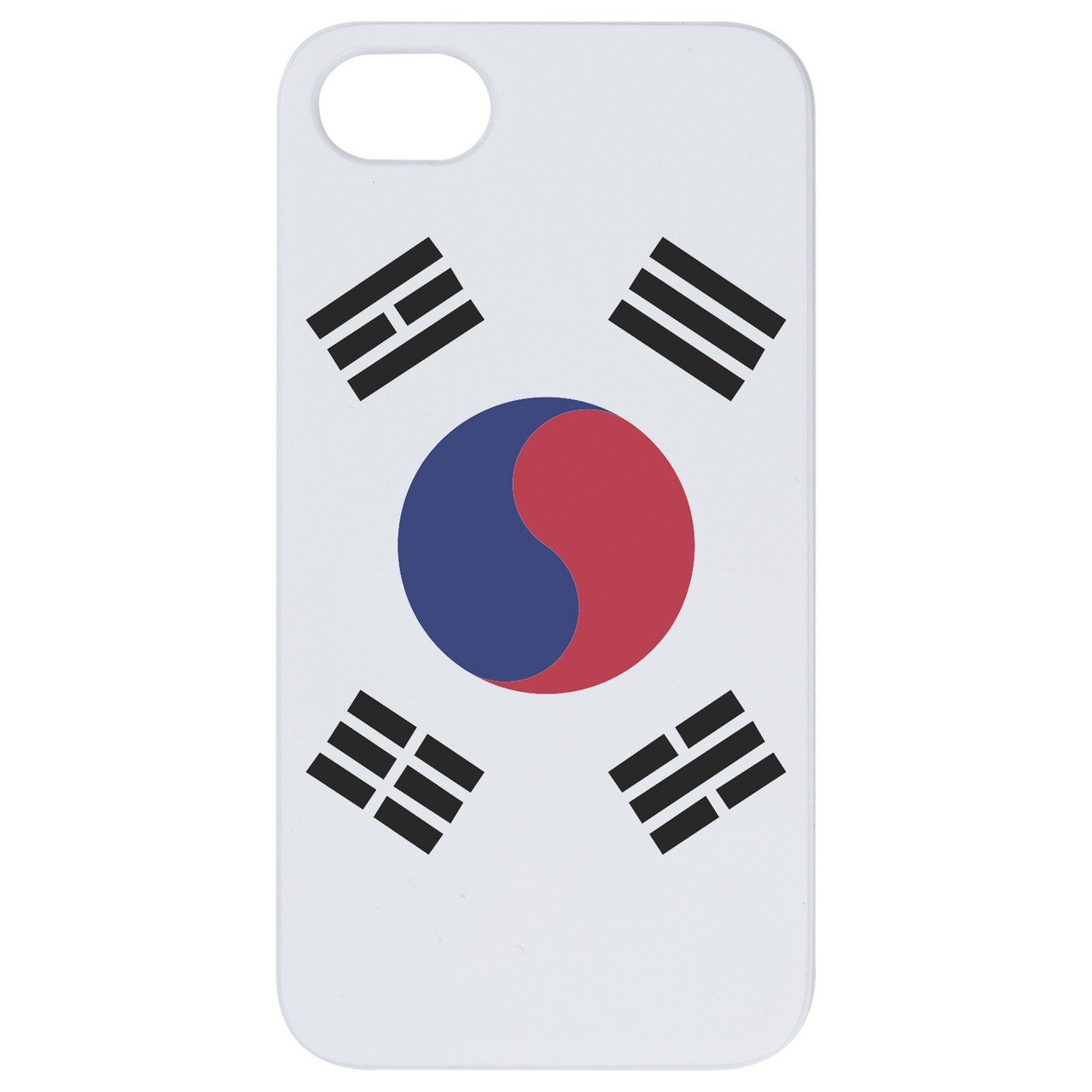 Flag South Korea - UV Color Printed - Wooden Phone Case