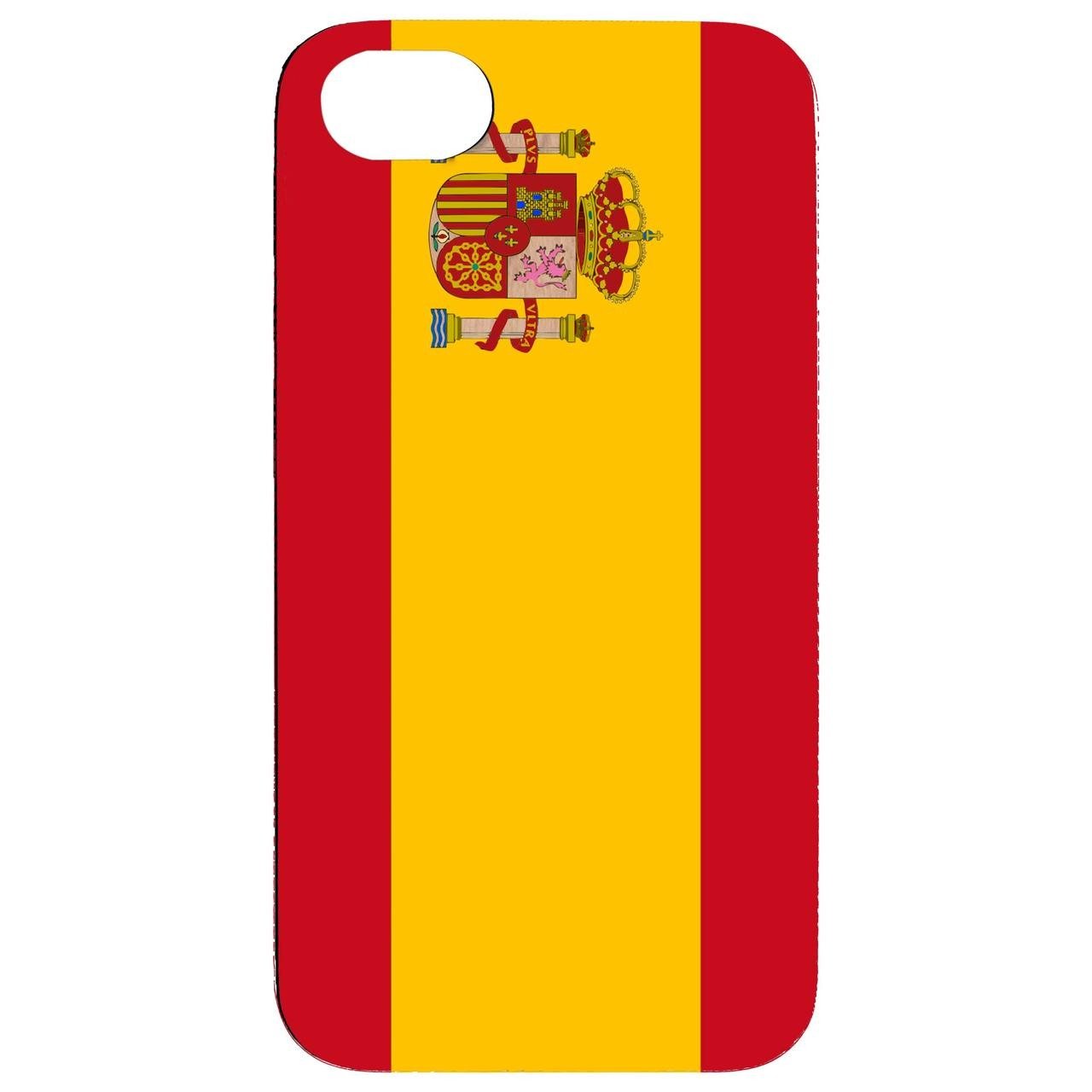 Flag Spain - UV Color Printed - Wooden Phone Case