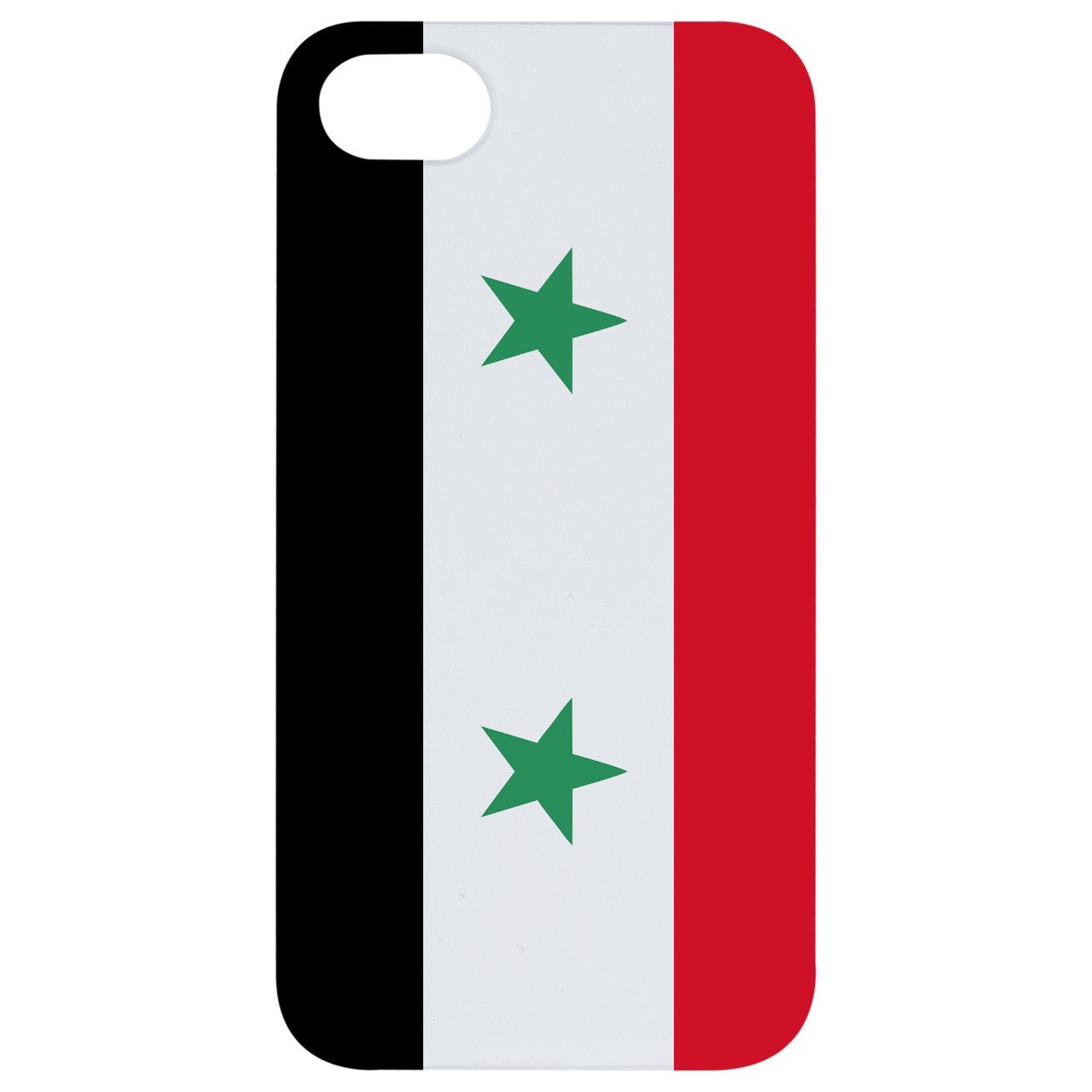 Flag Syria - UV Color Printed - Wooden Phone Case