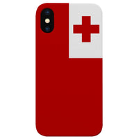 Flag Tonga - UV Color Printed - Wooden Phone Case