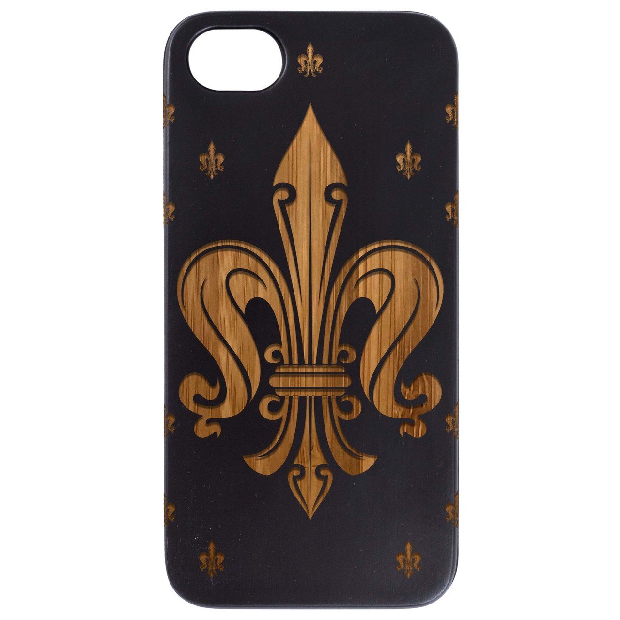 Fleurdelis - Engraved - Wooden Phone Case