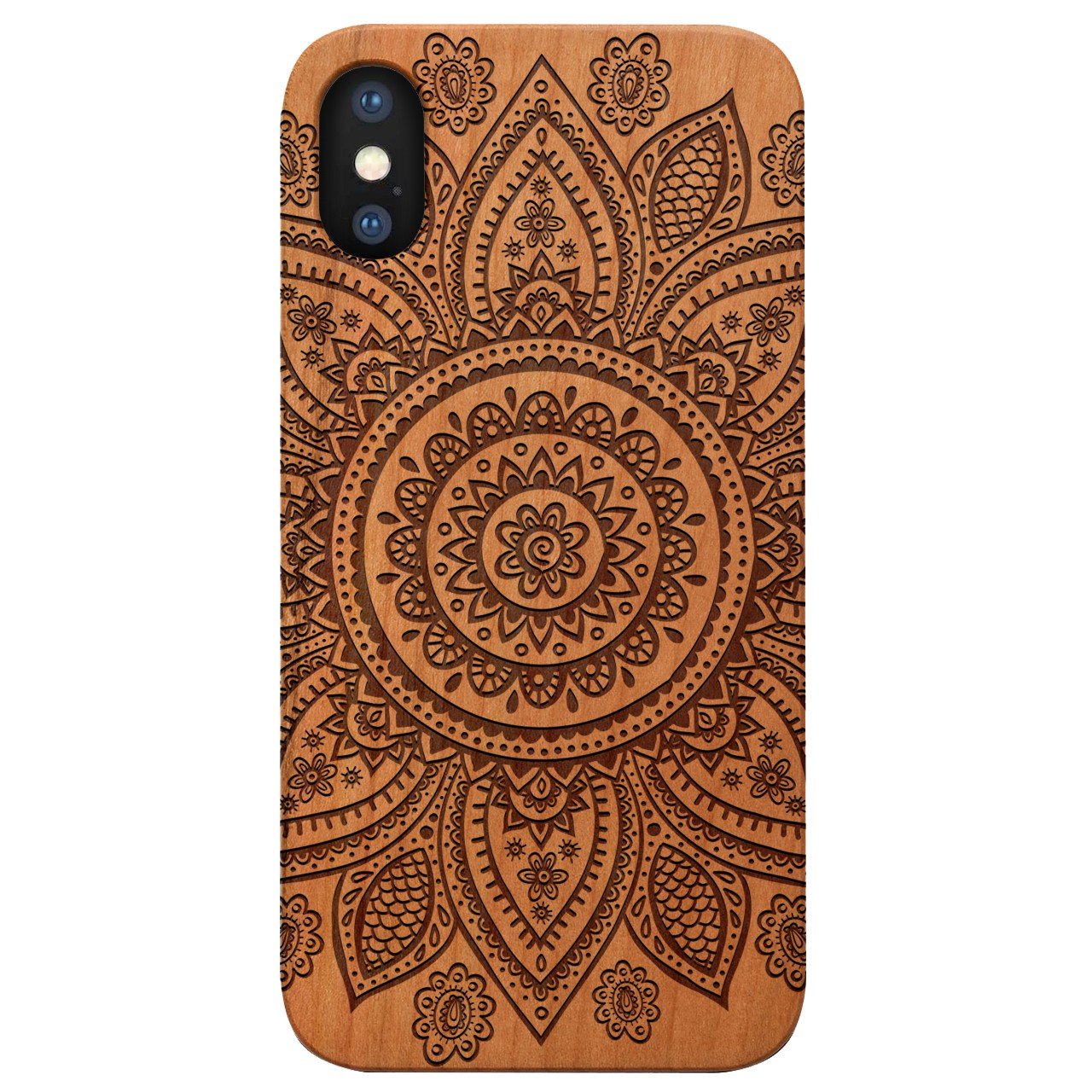 Floral Mandala 2 - Engraved - Wooden Phone Case