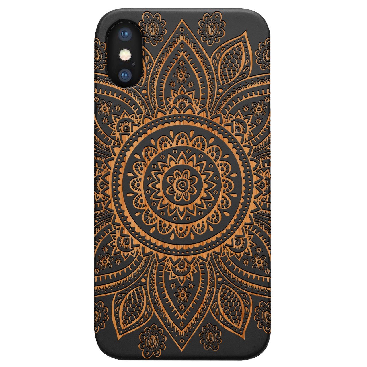 Floral Mandala 2 - Engraved - Wooden Phone Case