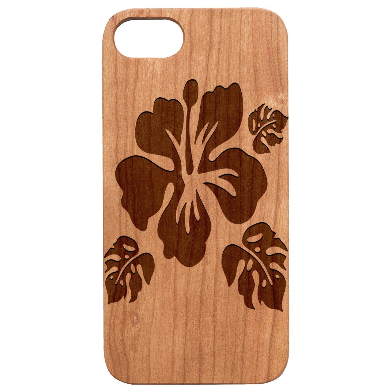 Flower Rose - Engraved - Wooden Phone Case