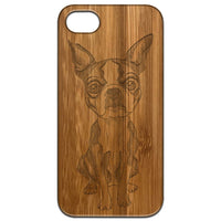 French Bulldog - Engraved - Wooden Phone Case