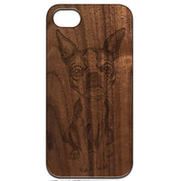 French Bulldog - Engraved - Wooden Phone Case