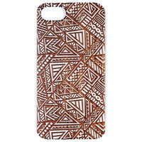 Geometric Pattern - Engraved - Wooden Phone Case