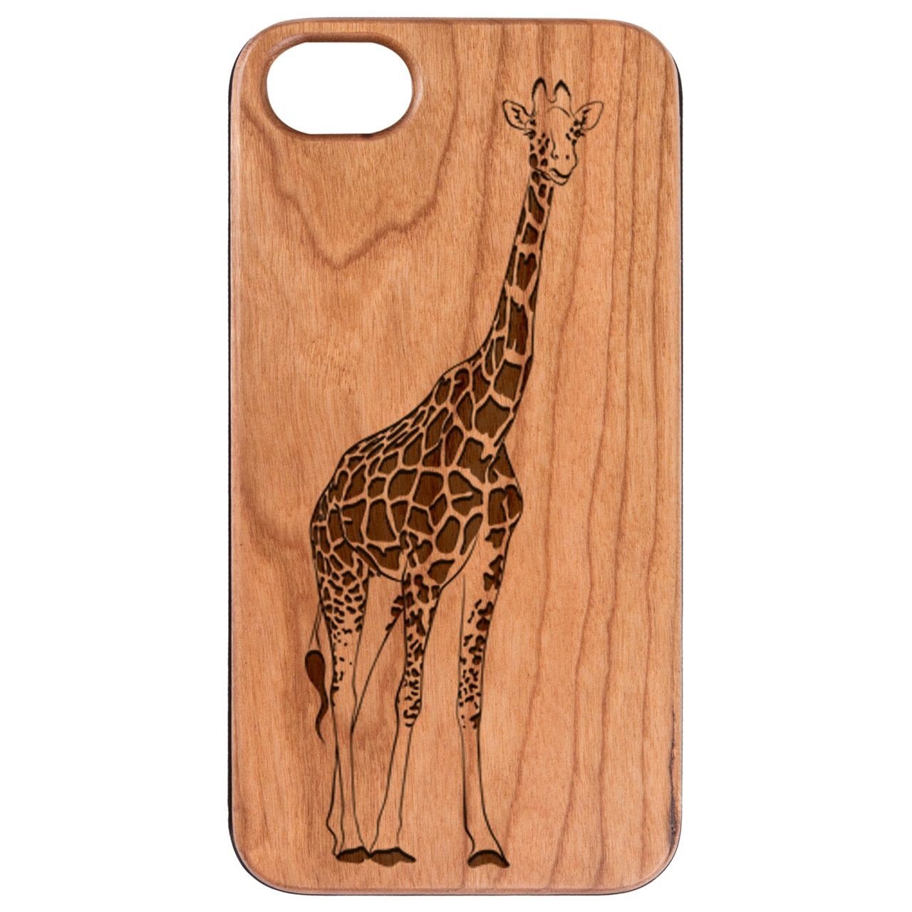 Giraffe - Engraved - Wooden Phone Case