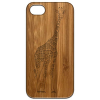 Giraffe - Engraved - Wooden Phone Case