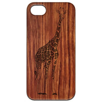 Giraffe - Engraved - Wooden Phone Case