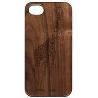 Giraffe - Engraved - Wooden Phone Case