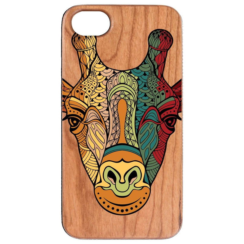 Giraffe Face - UV Color Printed - Wooden Phone Case