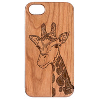  Giraffe Head - Engraved - Wooden Phone Case - IPhone 13 Models