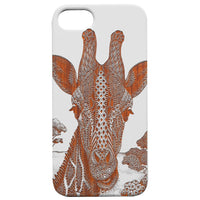 Giraffe Mandala - Engraved - Wooden Phone Case