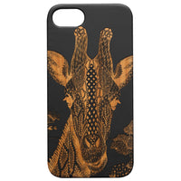 Giraffe Mandala - Engraved - Wooden Phone Case