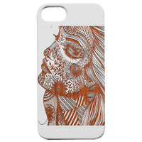 Girl Face 2 - Engraved - Wooden Phone Case