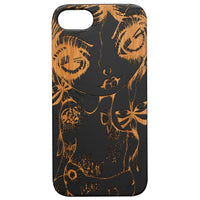 Girl Tattoo - Engraved - Wooden Phone Case