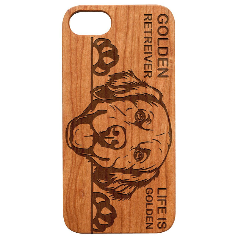 Golden Retreiver - Engraved - Wooden Phone Case