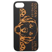 Golden Retreiver - Engraved - Wooden Phone Case