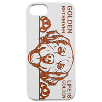 Golden Retreiver - Engraved - Wooden Phone Case