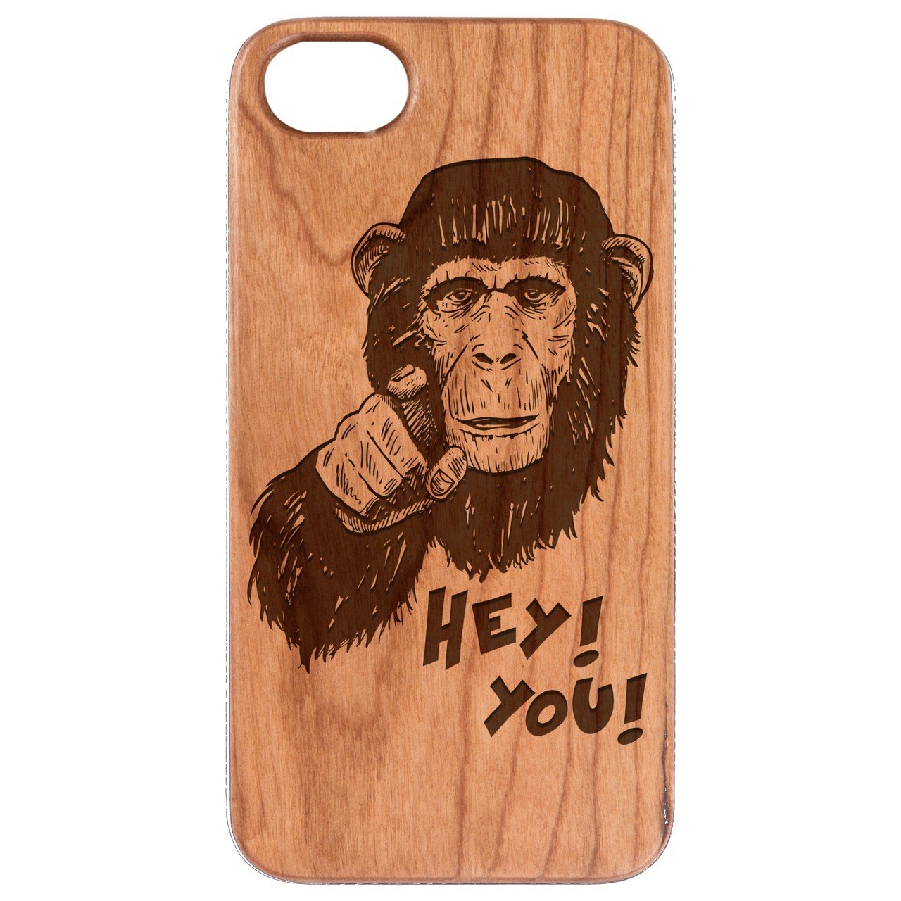 Gorilla Head - Engraved - Wooden Phone Case