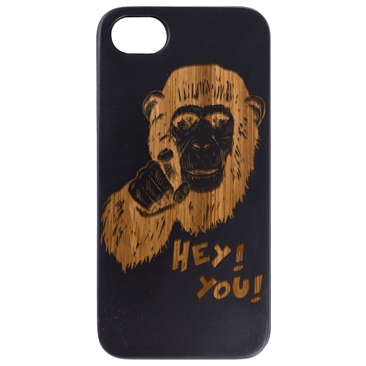 Gorilla Head - Engraved - Wooden Phone Case