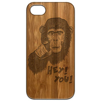 Gorilla Head - Engraved - Wooden Phone Case