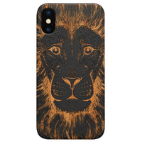 Great Lion - Engraved - Wooden Phone Case