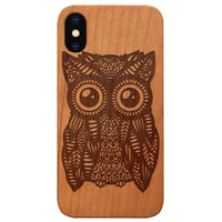 Great Owl - Engraved - Wooden Phone Case