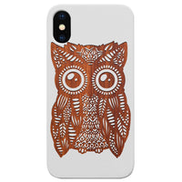 Great Owl - Engraved - Wooden Phone Case