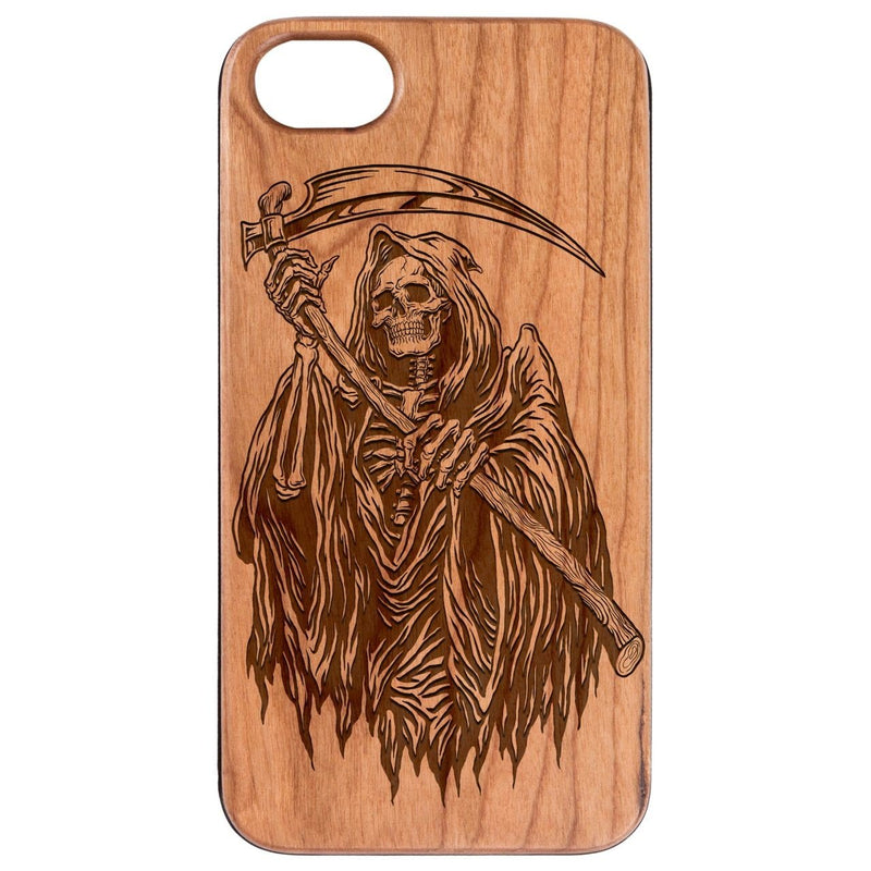 Grim Reaper - Engraved - Wooden Phone Case