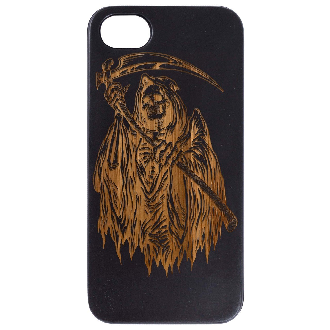 Grim Reaper - Engraved - Wooden Phone Case