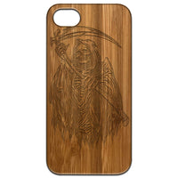 Grim Reaper - Engraved - Wooden Phone Case