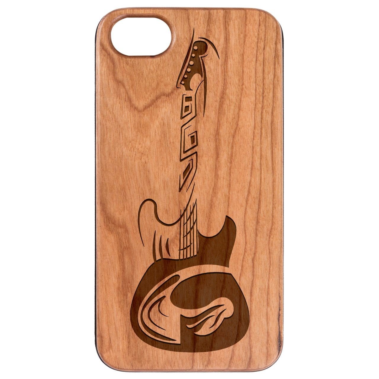 Guitar 1 - Engraved - Wooden Phone Case