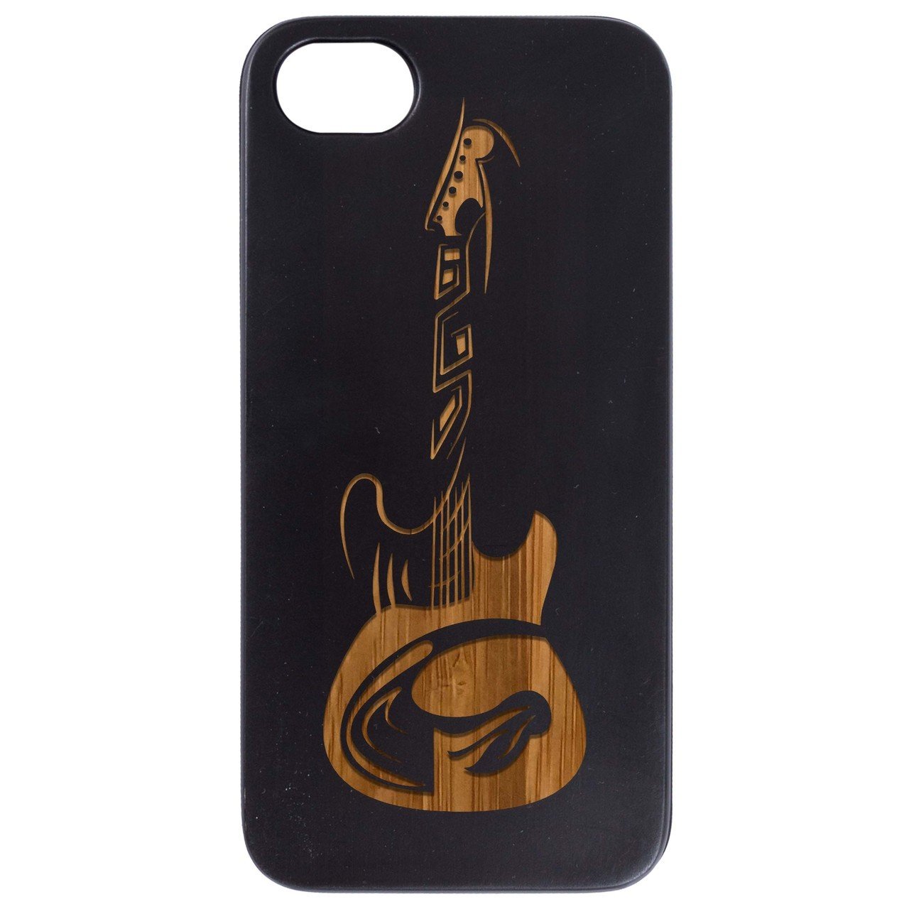 Guitar 1 - Engraved - Wooden Phone Case