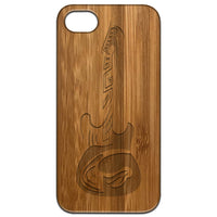 Guitar 1 - Engraved - Wooden Phone Case