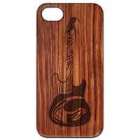 Guitar 1 - Engraved - Wooden Phone Case