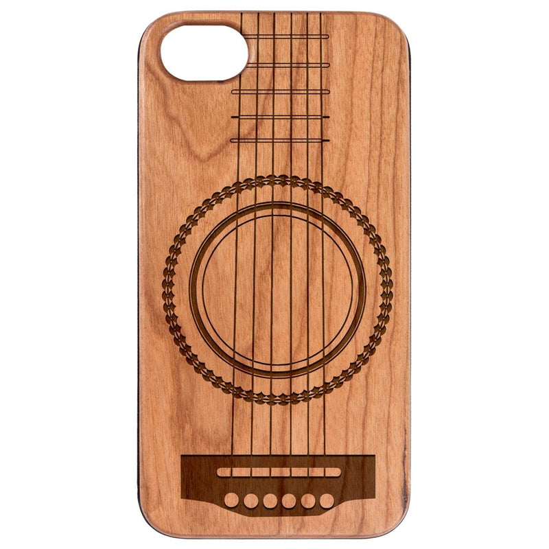 Guitar 3 - Engraved - Wooden Phone Case