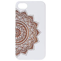 Half Mandala 1 - Engraved - Wooden Phone Case