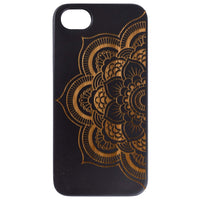 Half Mandala 2 - Engraved - Wooden Phone Case