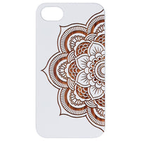 Half Mandala 2 - Engraved - Wooden Phone Case