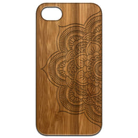 Half Mandala 2 - Engraved - Wooden Phone Case