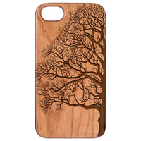 Half Tree - Engraved - Wooden Phone Case