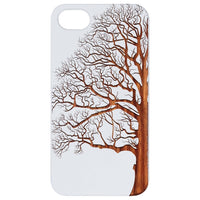 Half Tree - Engraved - Wooden Phone Case