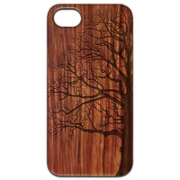 Half Tree - Engraved - Wooden Phone Case