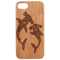 Hammerhead Shark - Engraved - Wooden Phone Case