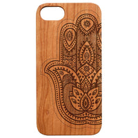 Hamsa 2 - Engraved - Wooden Phone Case