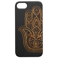 Hamsa 2 - Engraved - Wooden Phone Case