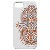 Hamsa 2 - Engraved - Wooden Phone Case